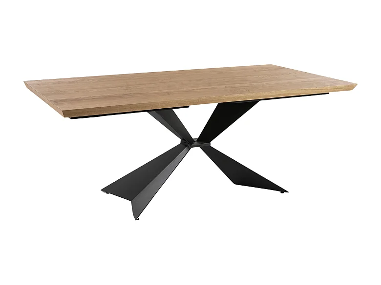 Tavolo da pranzo allungabile in legno impiallacciato rovere naturale Taurus 160-240x90 cm fino a 10 posti Made in Italy | Duzzle