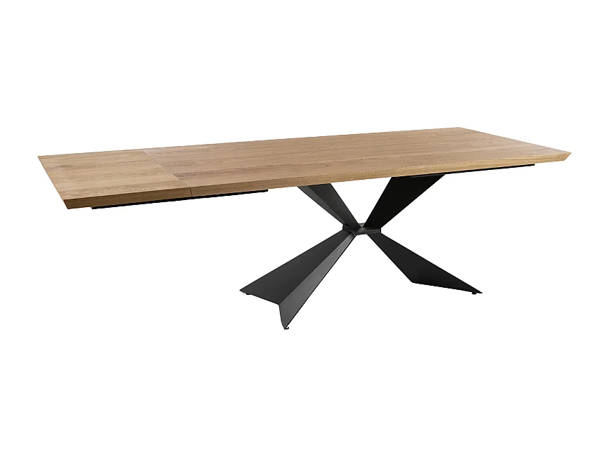 Tavolo da pranzo allungabile in legno impiallacciato rovere naturale Taurus 160-240x90 cm fino a 10 posti Made in Italy | Duzzle