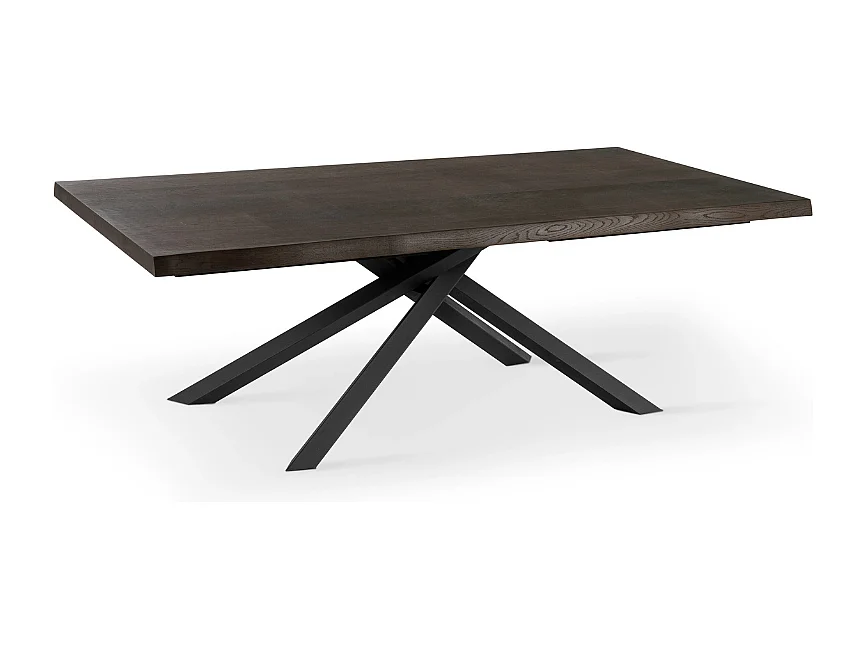 Tavolo da pranzo allungabile in legno impiallacciato rovere termocotto Blake 160-240x90 cm fino a 10 posti Made in Italy | Duzzle