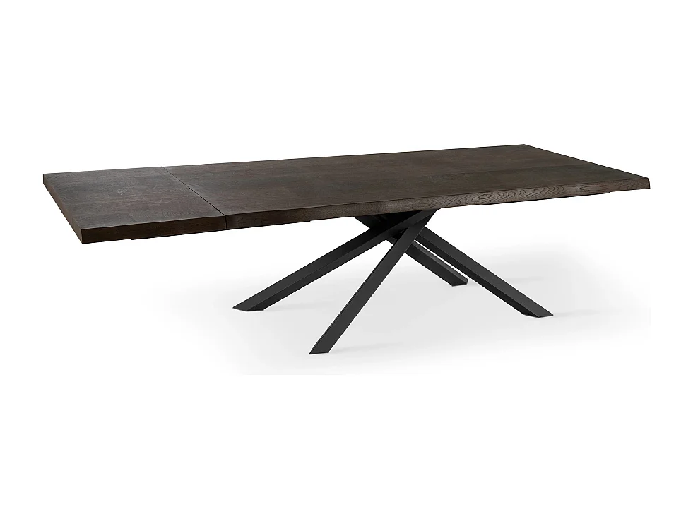 Tavolo da pranzo allungabile in legno impiallacciato rovere termocotto Blake 160-240x90 cm fino a 10 posti Made in Italy | Duzzle