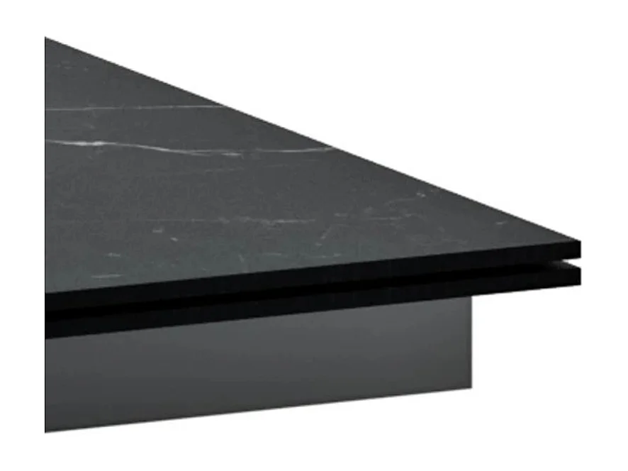 Tavolo da pranzo allungabile in ceramica effetto marmo nero Caesar 160-240x90 cm fino a 10 posti | Duzzle