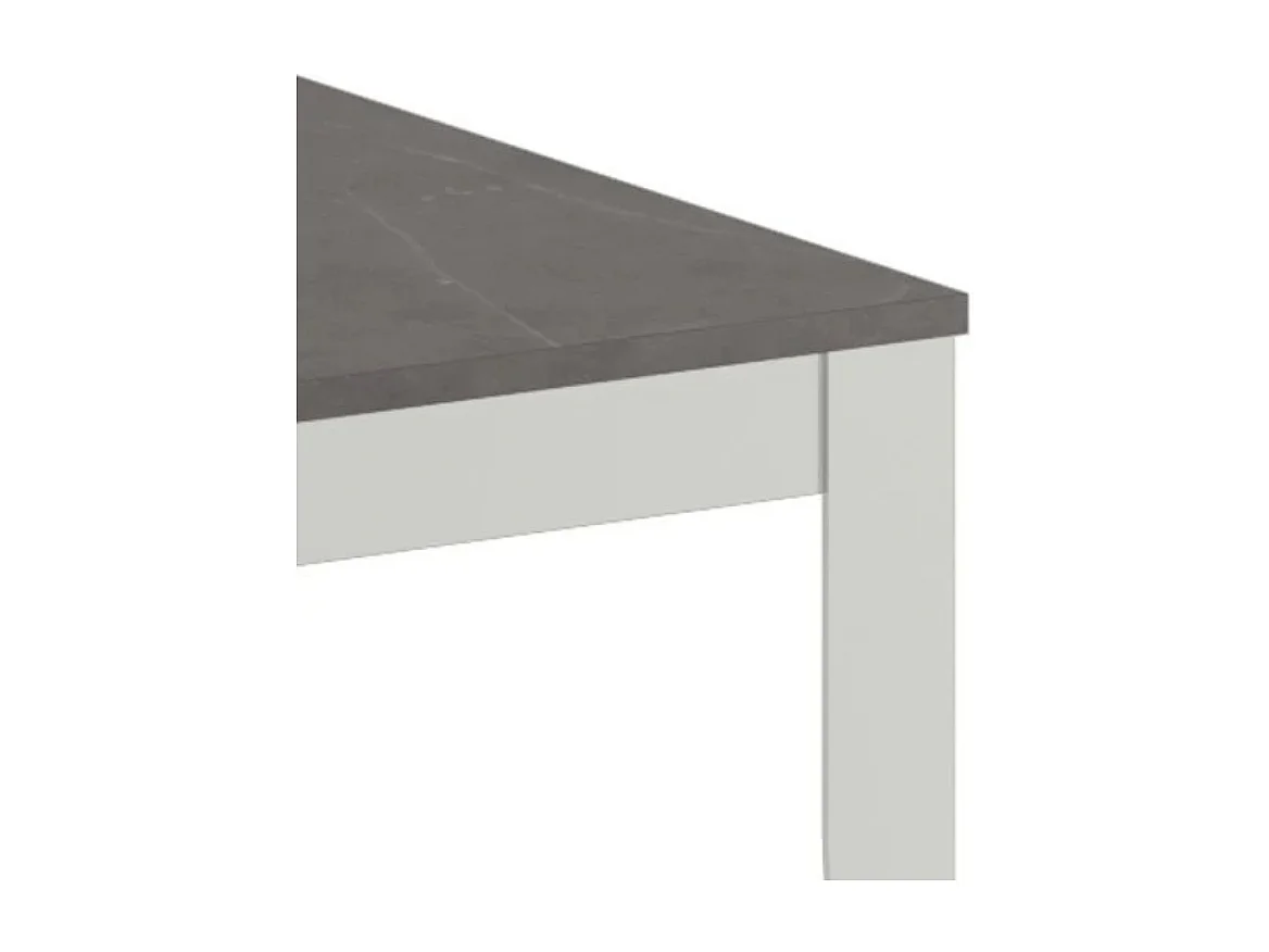 Moon,  Tavolo allungabile con top in melaminico Marmo antracite (90cm X 156/ 316cm H. 76cm) Made in Italy