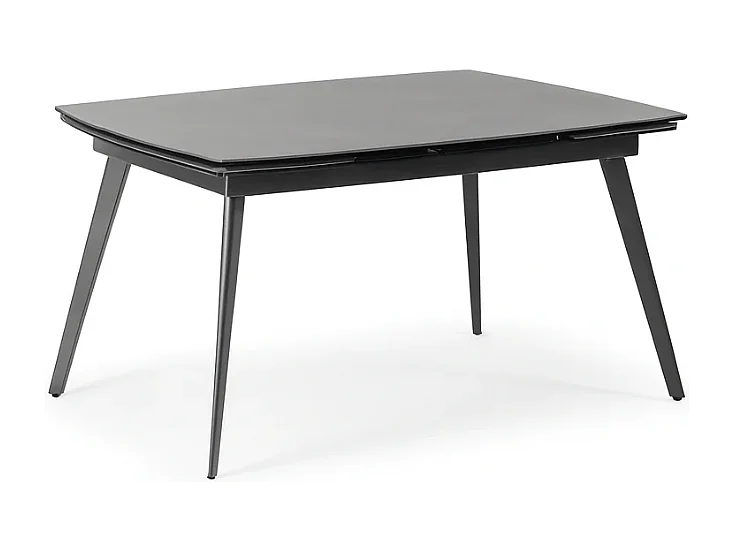 Tavolo da pranzo allungabile in ceramica su vetro grigio George 140-200x90 cm fino a 10 posti | Duzzle