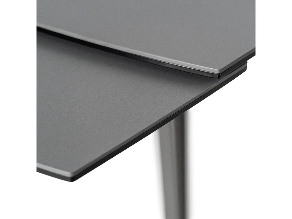 Tavolo da pranzo allungabile in ceramica su vetro grigio George 140-200x90 cm fino a 10 posti | Duzzle