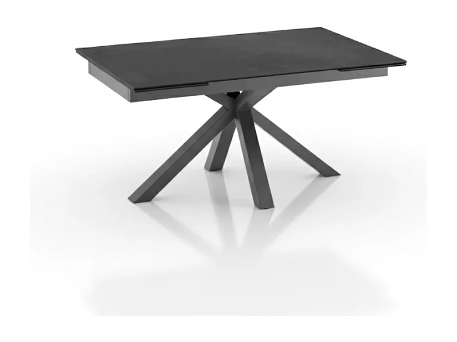 Tavolo da pranzo allungabile in ceramica grigio Guernica 160-240x90 cm fino a 10 posti | Duzzle