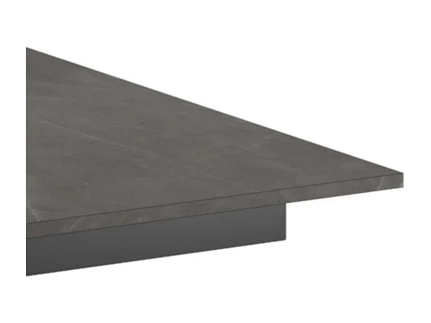 Tavolo da pranzo allungabile effetto marmo grigio Pluto 140-190x90 cm fino a 8 posti Made in Italy | Duzzle