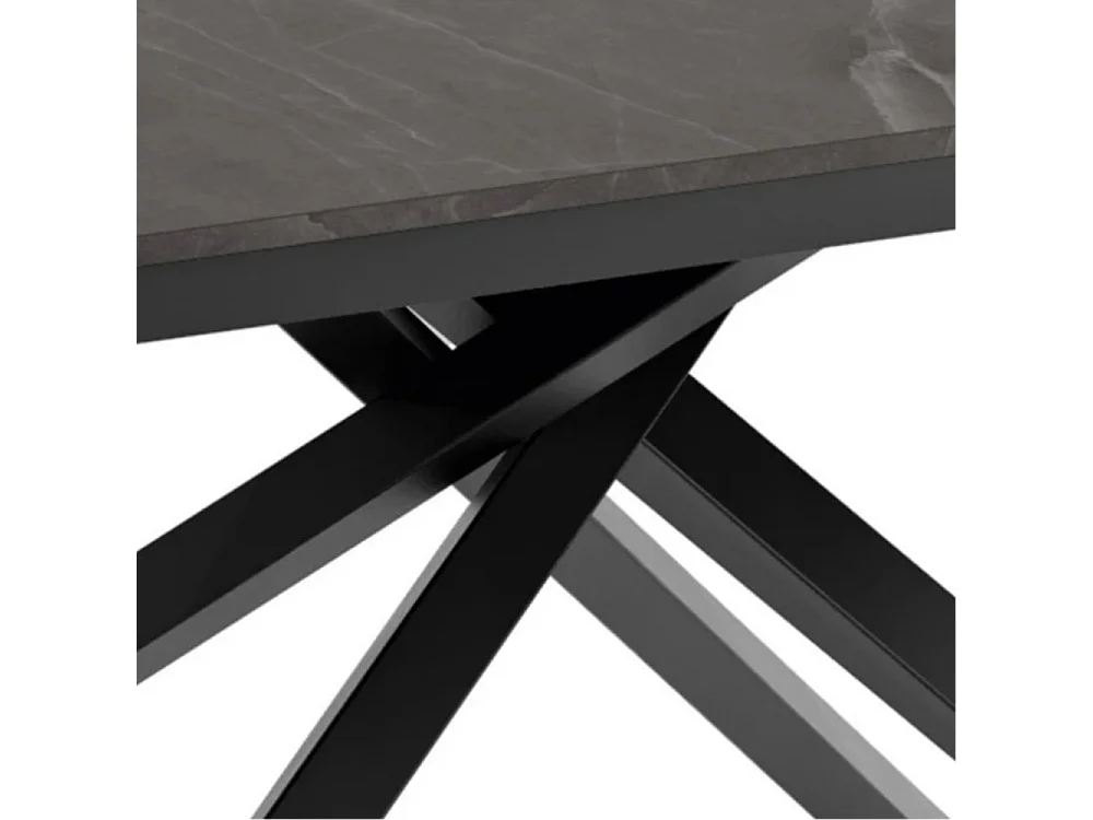 Tavolo da pranzo allungabile effetto marmo grigio Pluto 140-190x90 cm fino a 8 posti Made in Italy | Duzzle