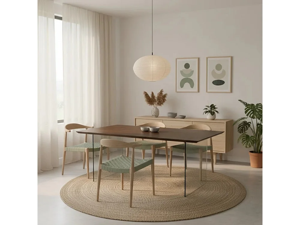 Tavolo da pranzo allungabile in legno impiallacciato rovere termocotto Forest 160-240x90 cm fino a 10 posti Made in Italy | Duzzle