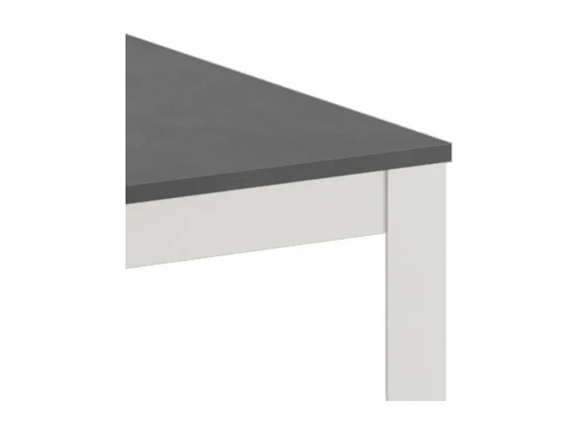 Moon,  Tavolo allungabile con top in melaminico Cemento grigio (90cm X 156/ 316cm H. 76cm) Made in Italy