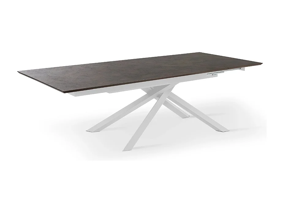 Tavolo da pranzo allungabile in HPL effetto marmo ruggine Ryder 170-270x90 cm fino a 12 posti Made in Italy | Duzzle