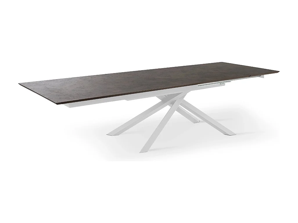Tavolo da pranzo allungabile in HPL effetto marmo ruggine Ryder 170-270x90 cm fino a 12 posti Made in Italy | Duzzle
