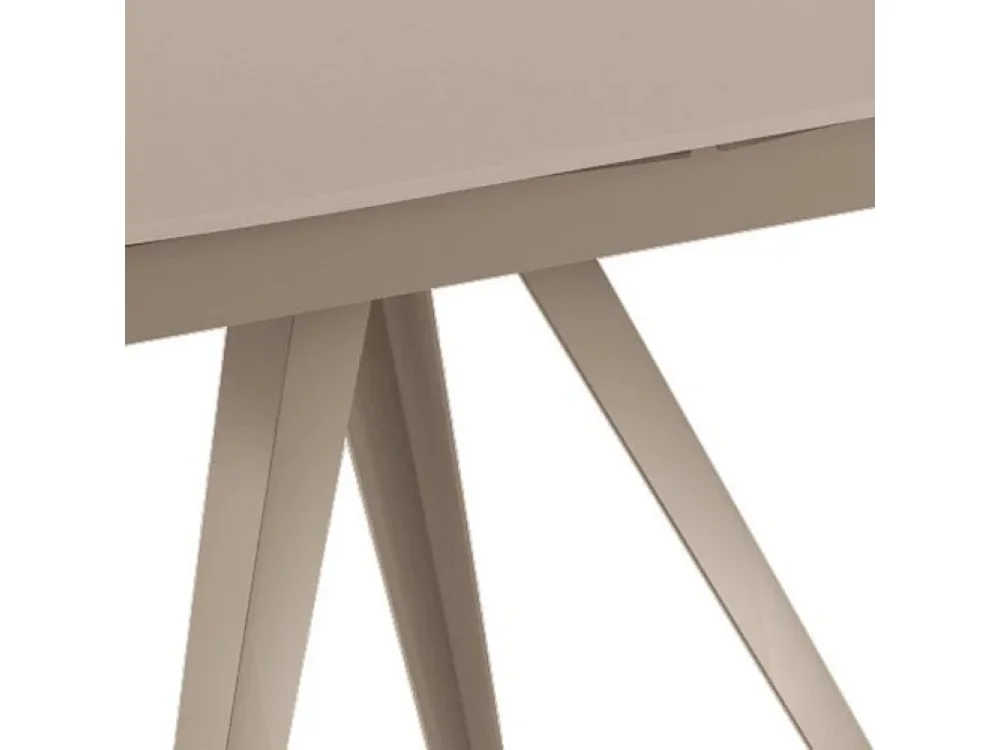 Tavolo da pranzo allungabile in vetro temperato tortora Float 120-180x90 cm fino a 8 posti | Duzzle