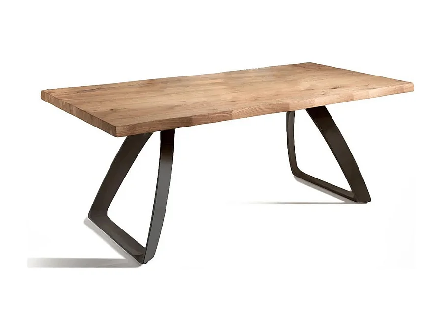 Tavolo da pranzo allungabile in legno impiallacciato rovere naturale Timber 200-300x100 cm fino a 12 posti Made in Italy | Duzzle