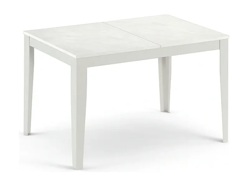 Moon,  Tavolo allungabile con top in melaminico Cemento bianco (90cm X 156/ 316cm H. 76cm) Made in Italy