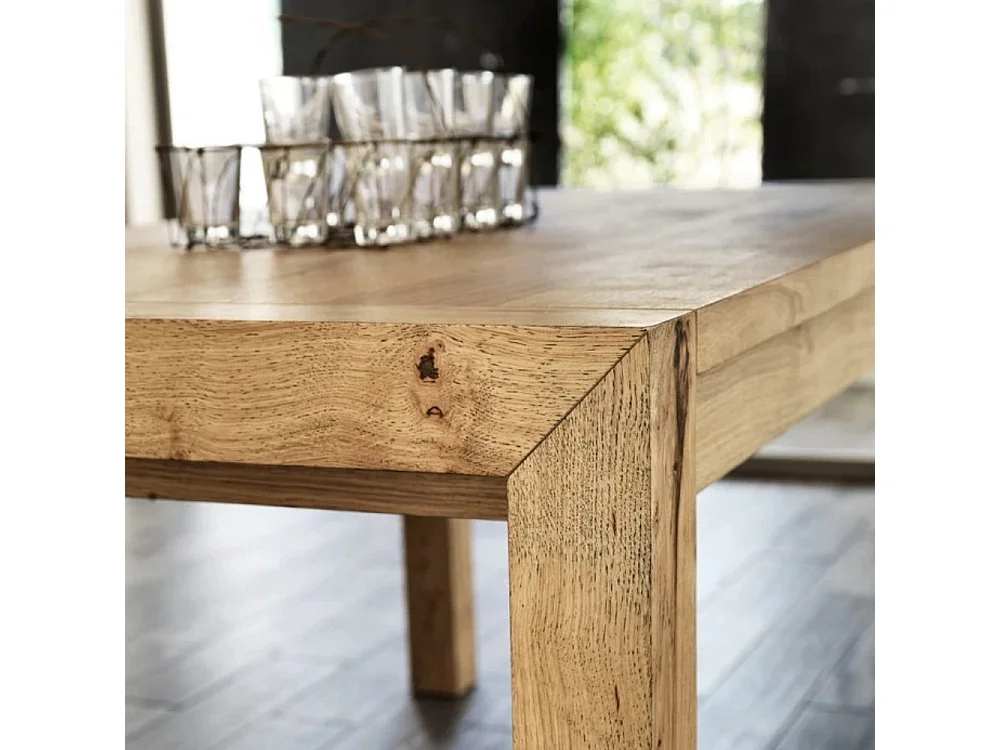 Hunter, Tavolo allungabile con top impiallacciato Rovere (90cm X 160/240cm H. 76cm) Made in Italy