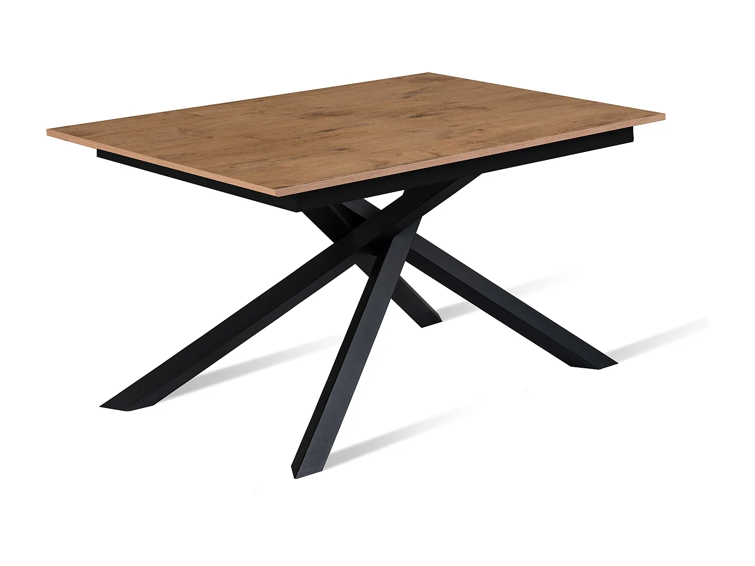 Pluto,  Tavolo allungabile con top in melaminico con gambe in metallo verniciato. Allunghe interne. (90cm X 140-190cm H. 76cm)| Duzzle