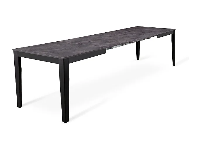 Tavolo da pranzo allungabile effetto cemento grigio Moon 130-290x80 cm fino a 12 posti Made in Italy | Duzzle