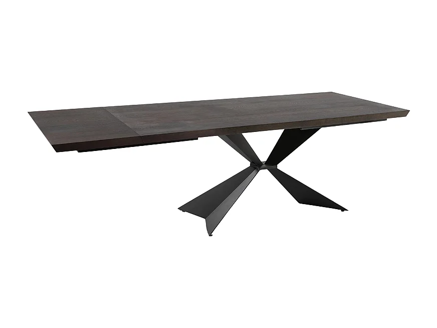 Tavolo da pranzo allungabile in legno impiallacciato rovere termocotto Taurus 160-240x90 cm fino a 10 posti Made in Italy | Duzzle