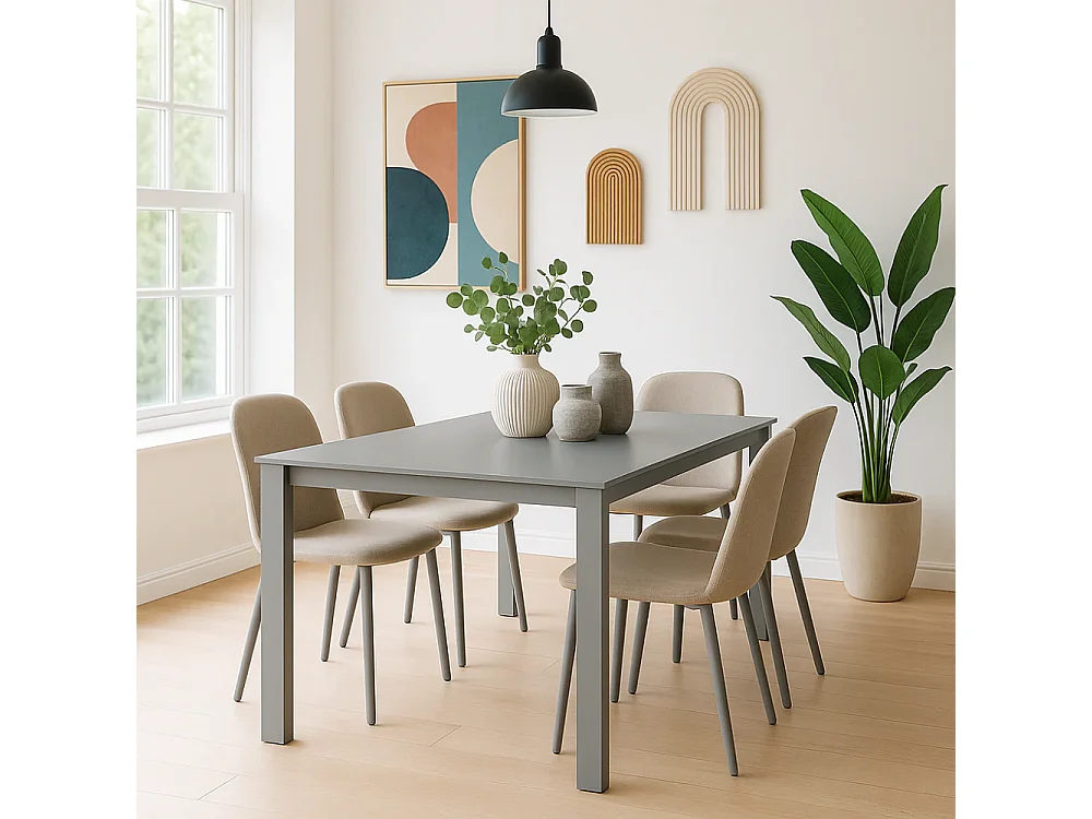 Function, Tavolo allungabile con top in vetro Grigio (80cm X 120/170cm H. 75cm)