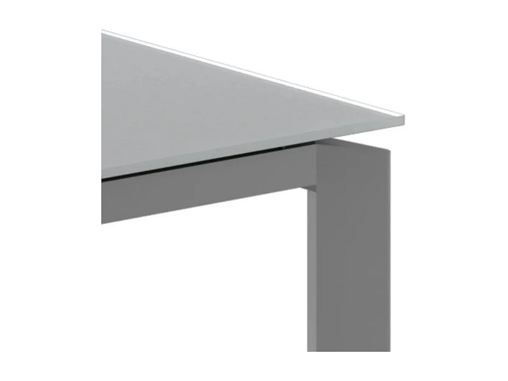 Function, Tavolo allungabile con top in vetro Grigio (80cm X 120/170cm H. 75cm)