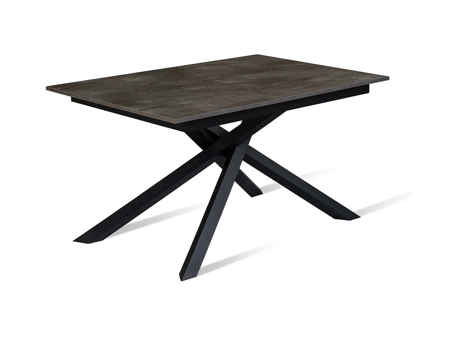 Pluto,  Tavolo allungabile con top in melaminico con gambe in metallo verniciato. Allunghe interne. (90cm X 140-190cm H. 76cm)| Duzzle