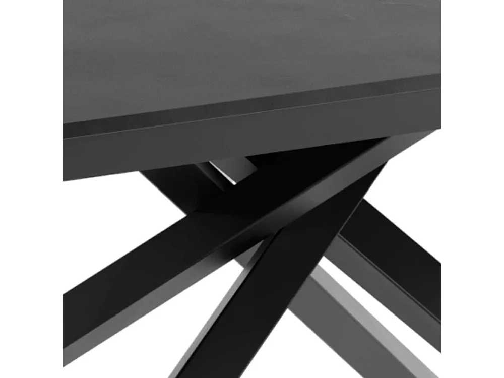 Tavolo da pranzo allungabile effetto cemento grigio Pluto 140-190x90 cm fino a 8 posti Made in Italy | Duzzle