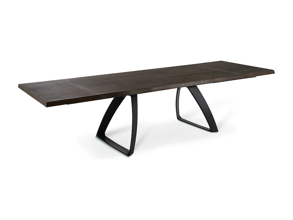 Tavolo da pranzo allungabile in legno impiallacciato rovere termocotto Timber 160-240x90 cm fino a 10 posti Made in Italy | Duzzle