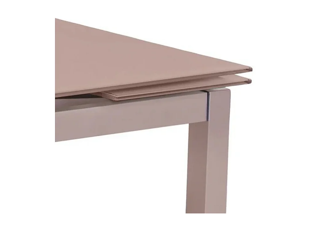 Tavolo da pranzo allungabile in vetro temperato cappuccino Arden 110-170x75 cm fino a 8 posti | Duzzle