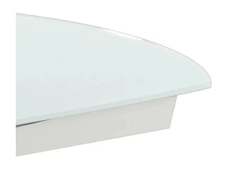 Float, Tavolo allungabile con top in vetro Extra white (90cm X 120/180cm H. 76cm)