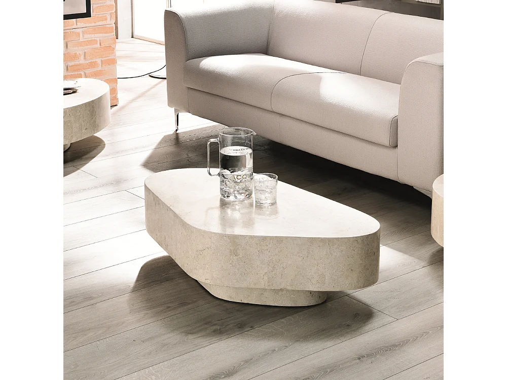 Lyra, Tavolino da salotto Beige (52cm X 100cm H. 28cm)| Duzzle