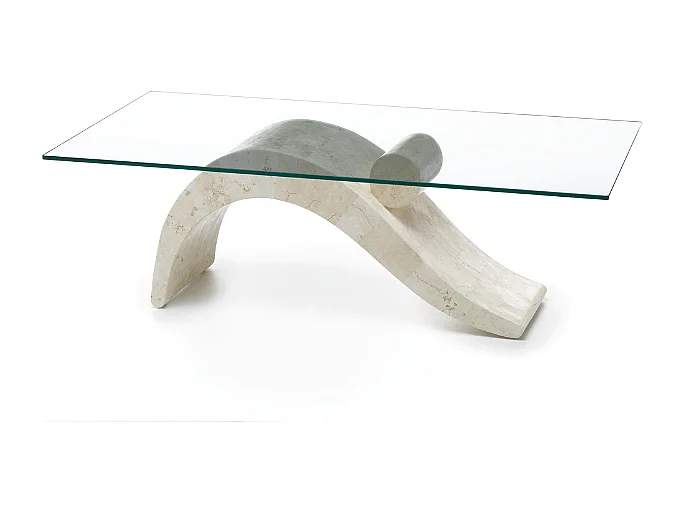 Columba, Tavolino da salotto Beige (70cm X 120cm H. 40cm)