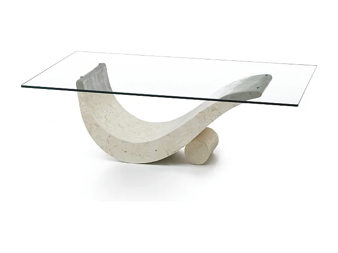 Columba, Tavolino da salotto Beige (70cm X 120cm H. 40cm)