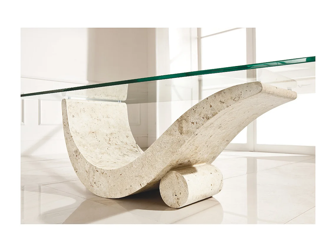 Columba, Tavolino da salotto Beige (70cm X 120cm H. 40cm)