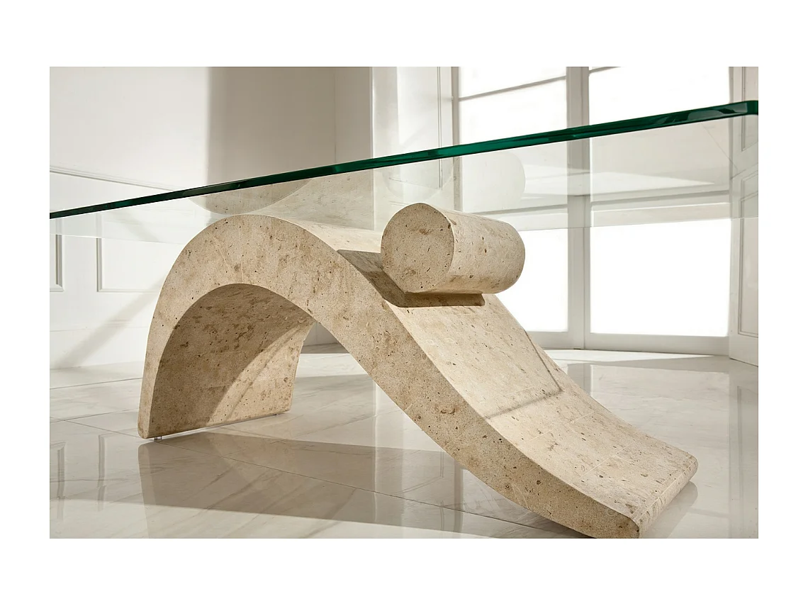 Columba, Tavolino da salotto Beige (70cm X 120cm H. 40cm)