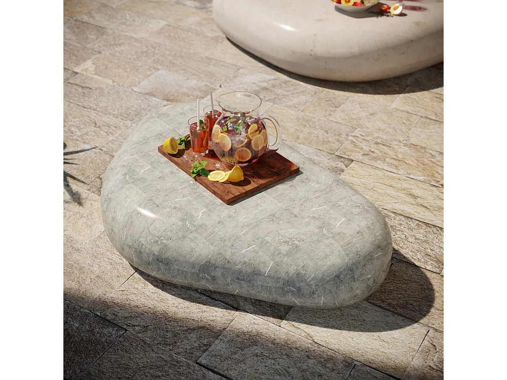 Petrus, Tavolino da salotto Grigio (123cm X 74cm H. 27cm)| Duzzle