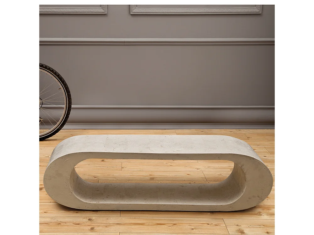 Oris, Tavolino da salotto / Porta tv Beige (35cm X 130cm H. 35cm)| Duzzle