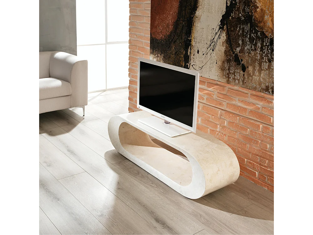 Oris, Tavolino da salotto / Porta tv Beige (35cm X 130cm H. 35cm)
