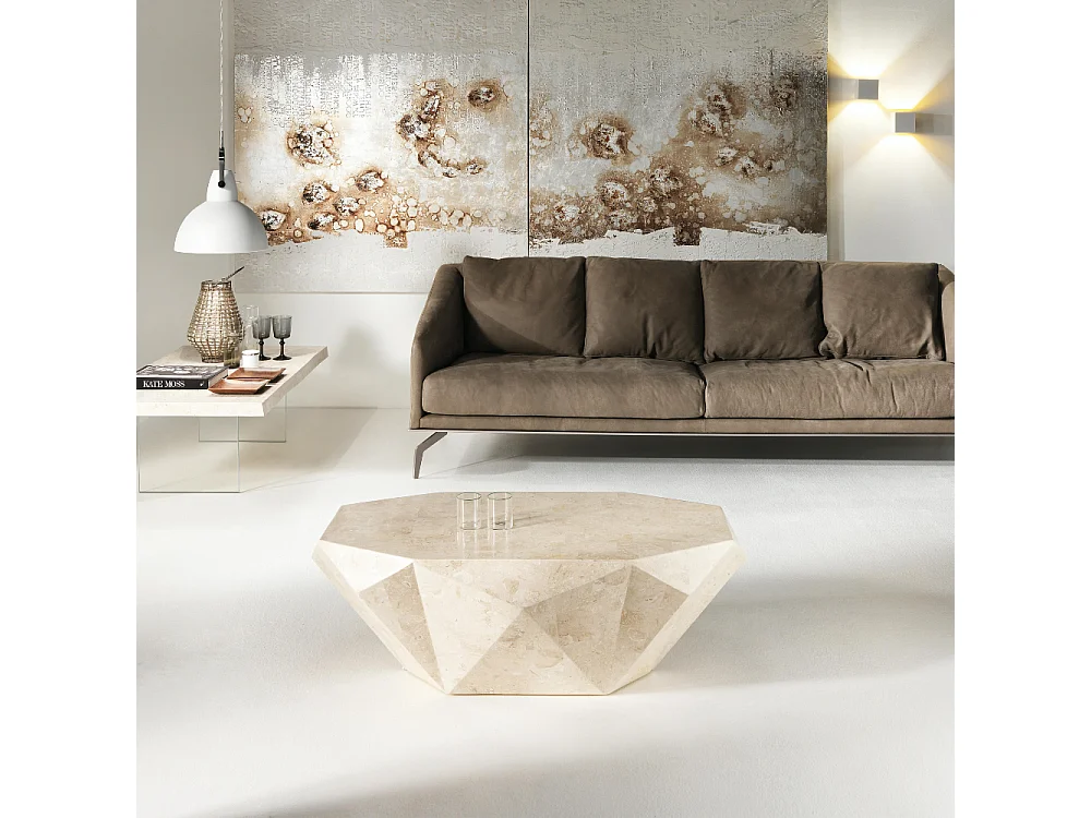 Ara major, Tavolino da salotto Beige (70cm X 120cm H. 40cm)| Duzzle