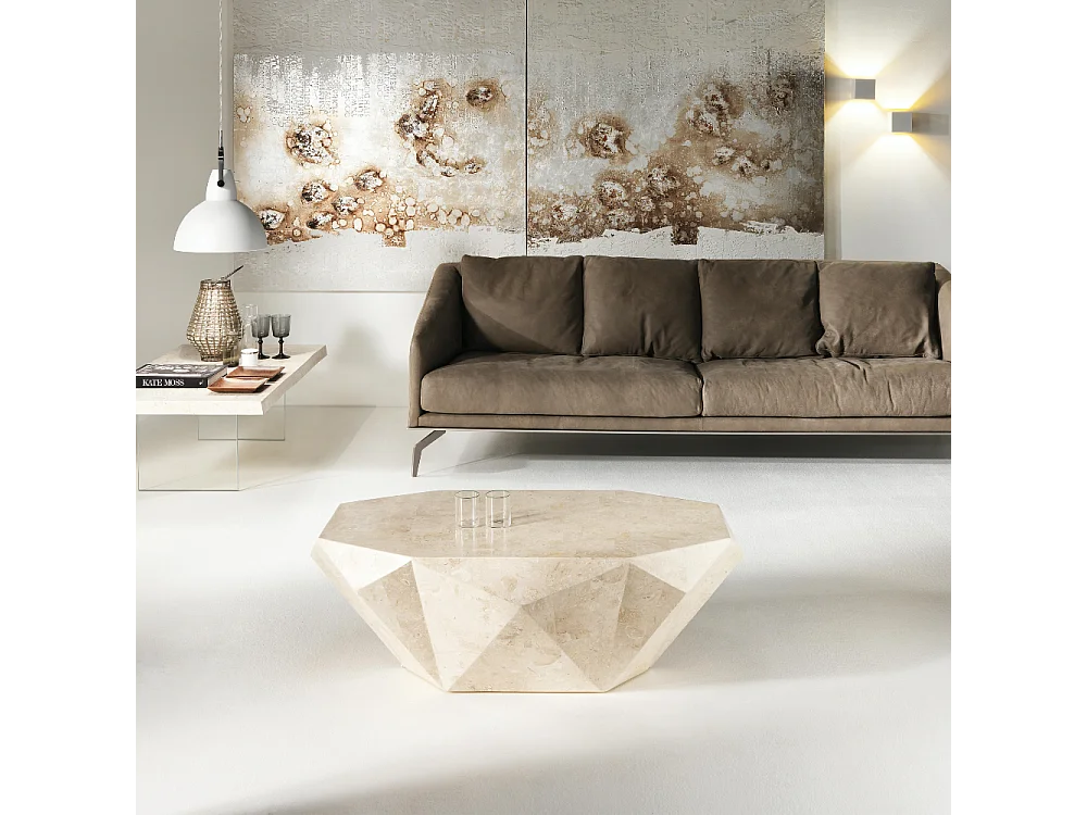 Ara major, Tavolino da salotto Beige (70cm X 120cm H. 40cm)| Duzzle