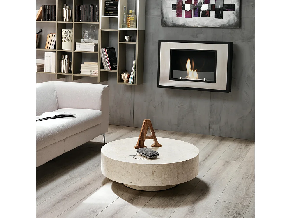 Orbis, Tavolino da salotto Beige (85cm X 85cm H. 28cm)| Duzzle