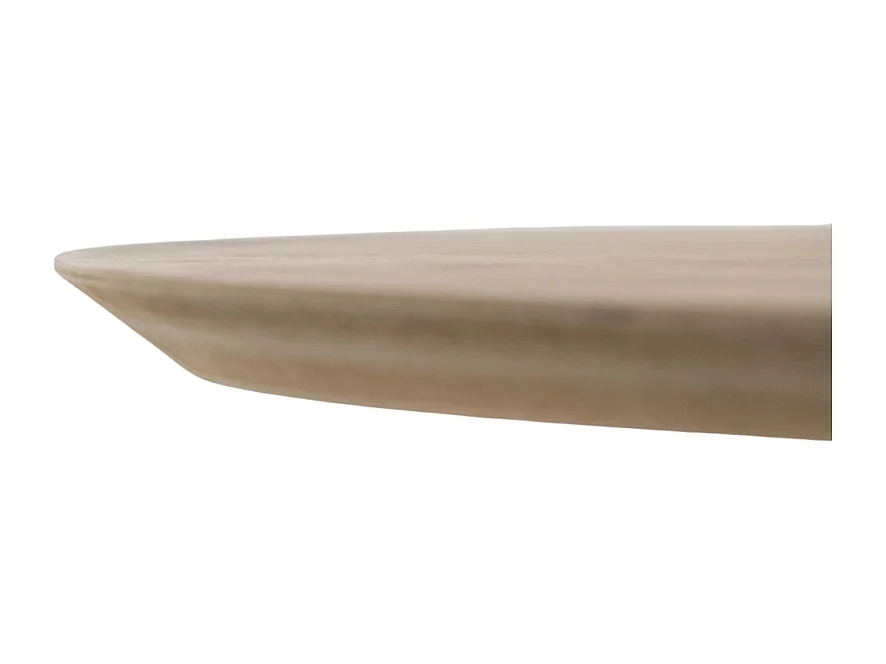 Leo, Tavolo fisso con top Impiallacciato Rovere naturale (0cm X Diam 130cm H. 76cm) Made in Italy