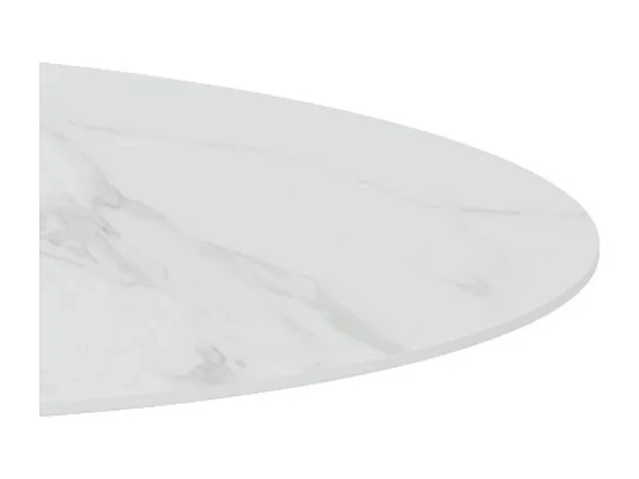 Circe, Tavolo fisso con top in ceramica Marmo bianco (100cm X 100cm H. 76cm)