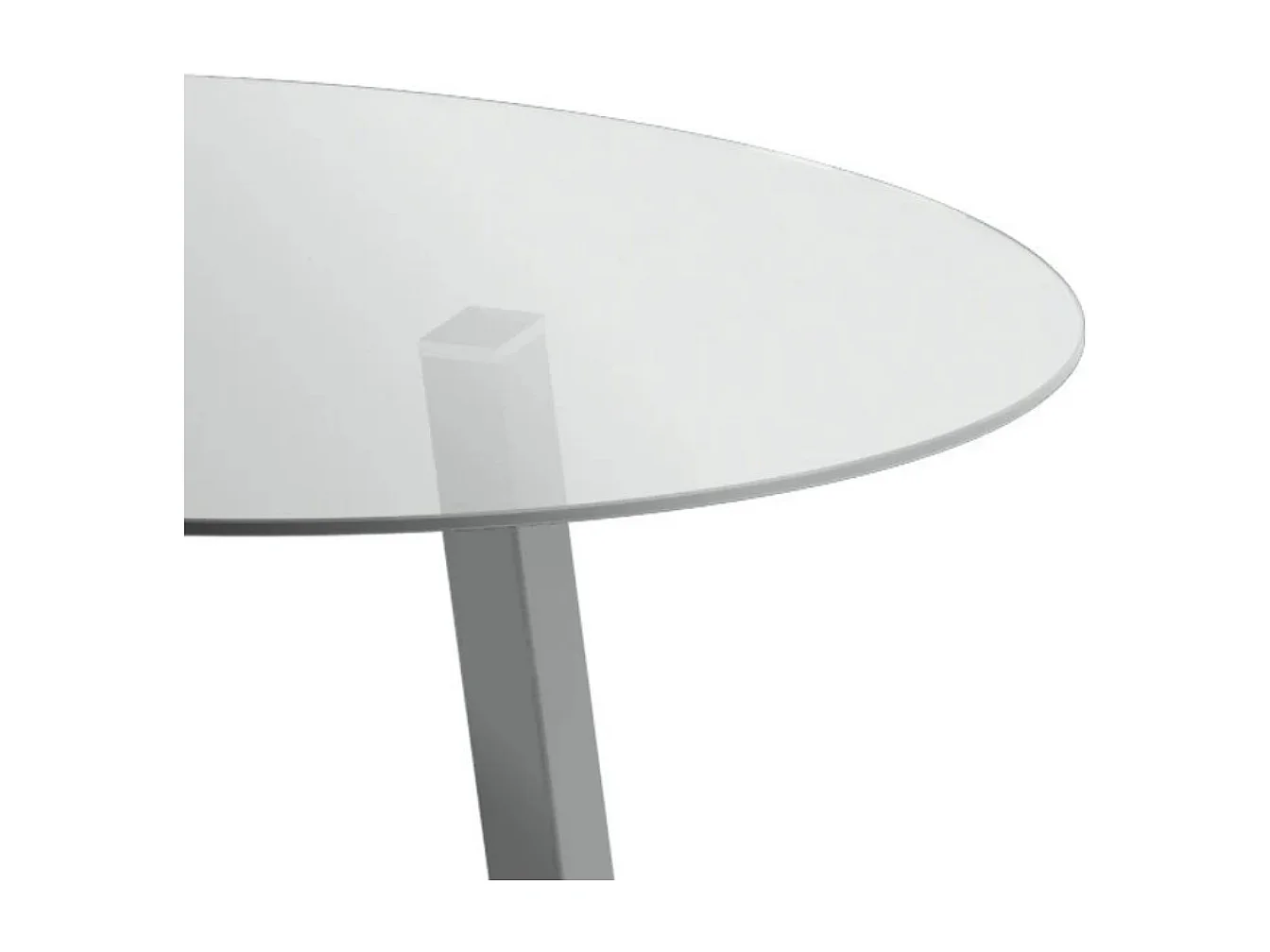 Louvre, Tavolo fisso con top in Vetro temperato (120cm X 120cm H. 75cm)