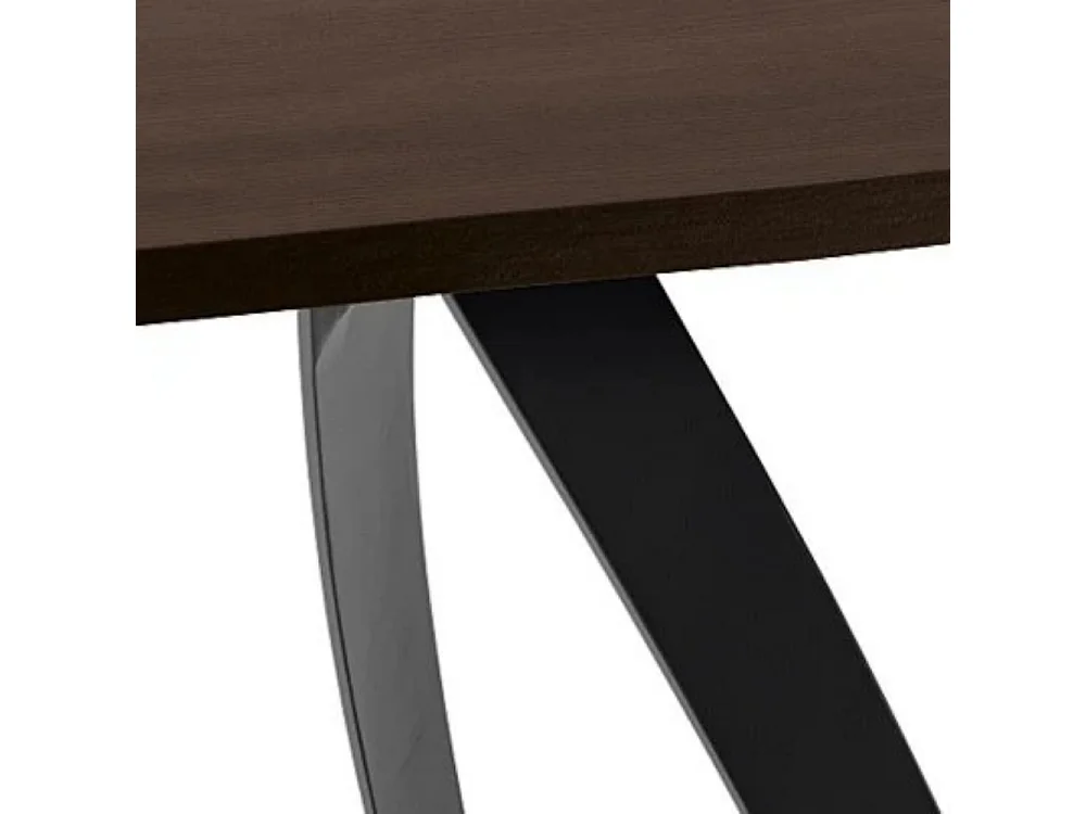 Timber, Tavolo fisso con top Impiallacciato Rovere termocotto (100cm X 200cm H. 76cm) Made in Italy