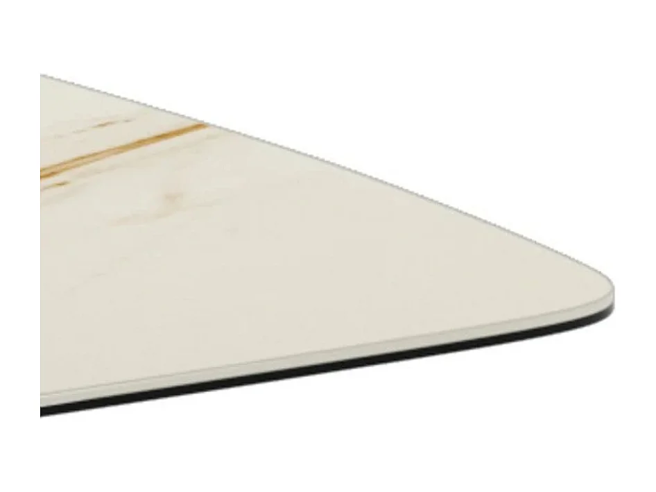 Orion, Tavolo fisso con top in Ceramica Marmo calacatta (110cm X 220cm H. 76cm)