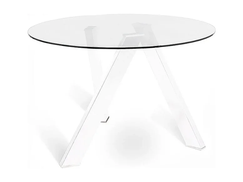 Louvre, Tavolo fisso con top in Vetro temperato (120cm X 120cm H. 75cm)