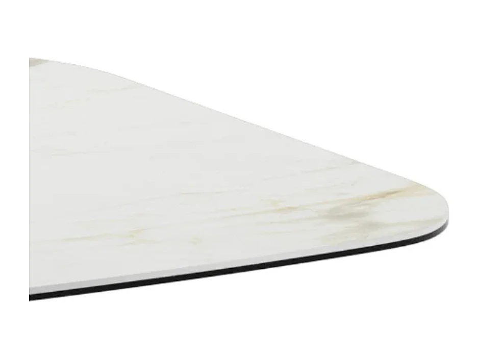 Halo, Tavolo fisso con top in ceramica su vetro Marmo calacatta (110cm X 220cm H. 75cm)