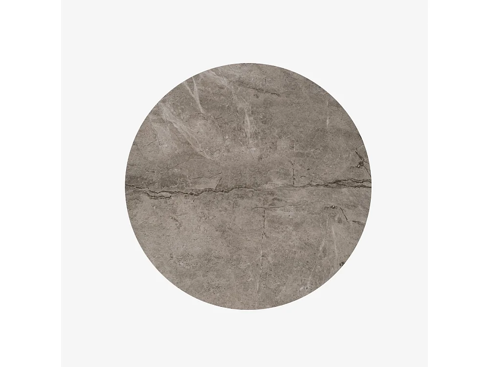 Minimal, Tavolo fisso con top in Ceramica Grigio (120cm X 120cm H. 76cm)