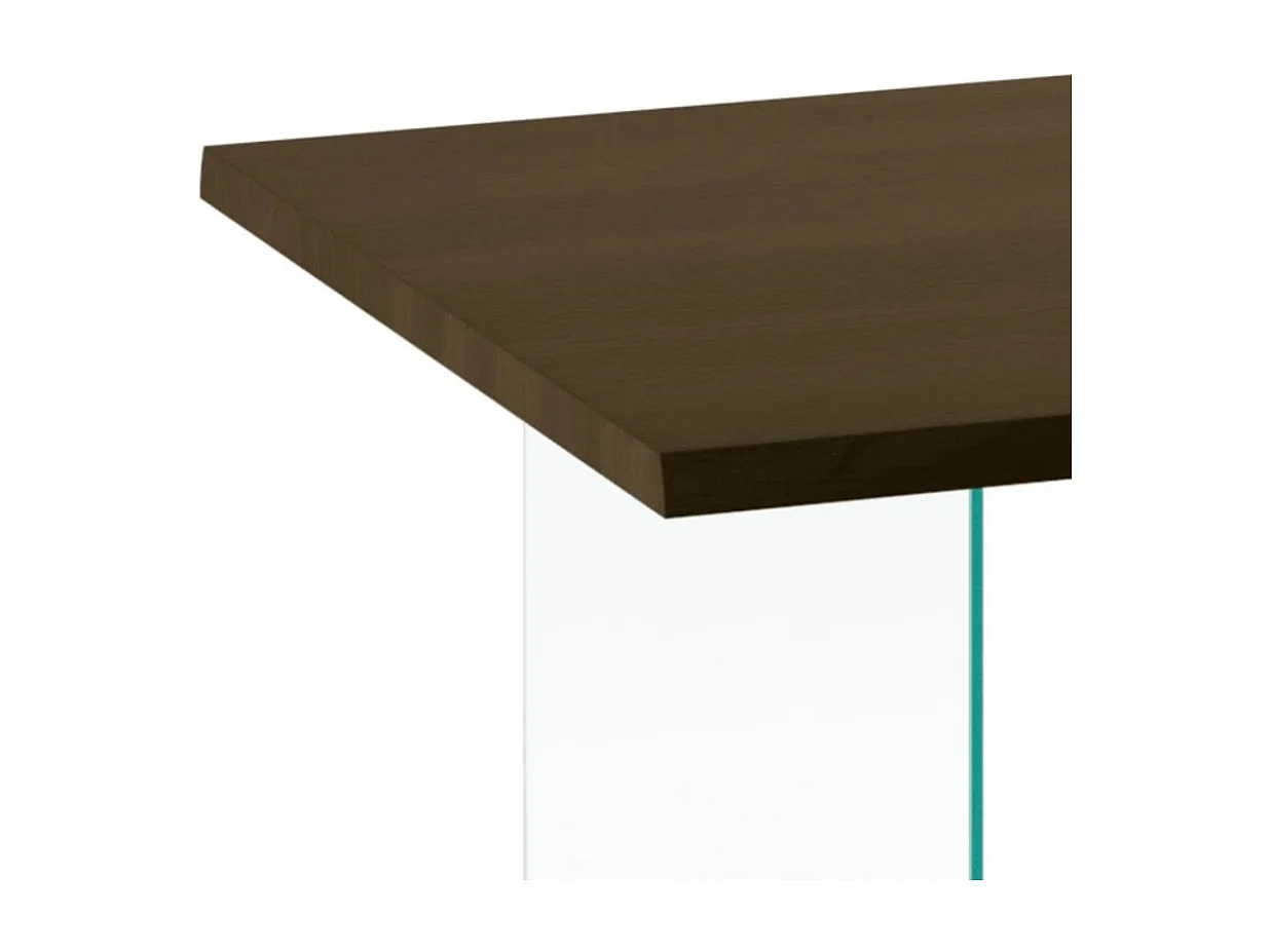 Forest, Tavolo fisso con top Impiallacciato Rovere termocotto (90cm X 160cm H. 76cm) Made in Italy
