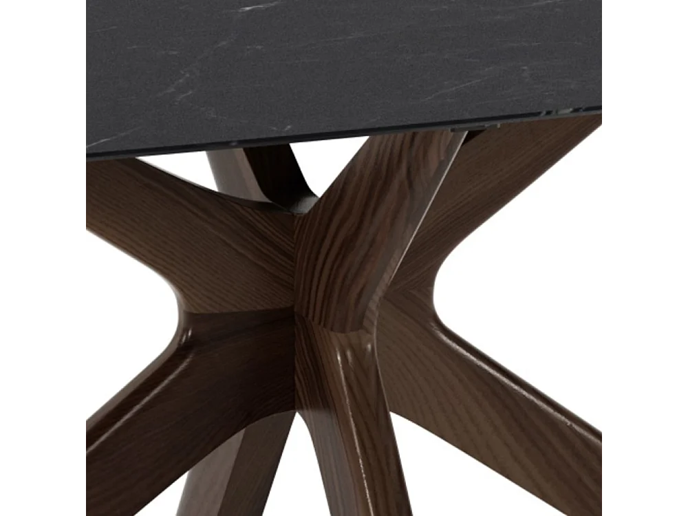 Thiago, Tavolo fisso con top in Ceramica Marmo nero (90cm X 180cm H. 76cm)